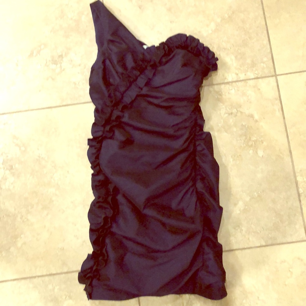 Badgley Mischka cocktail dress in midnight blue